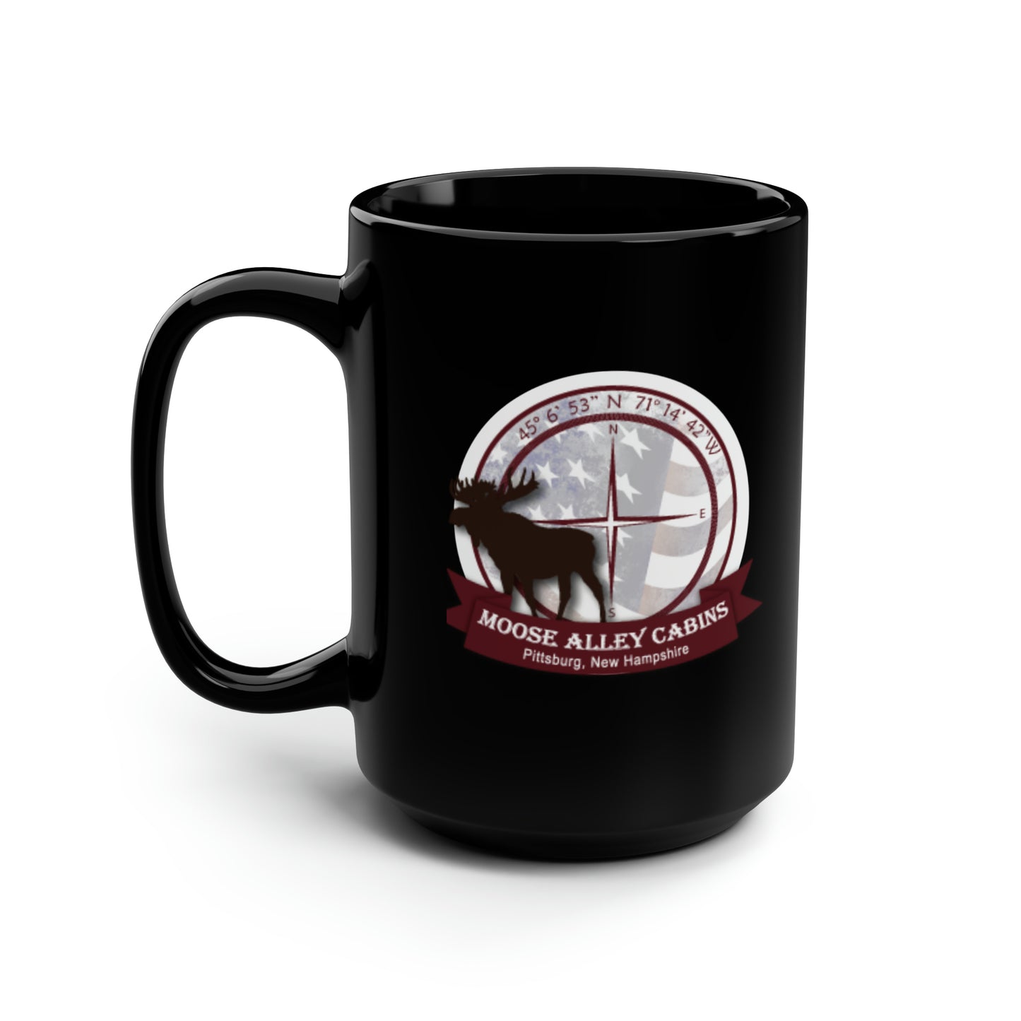 Moose Alley Black Mug, 15oz