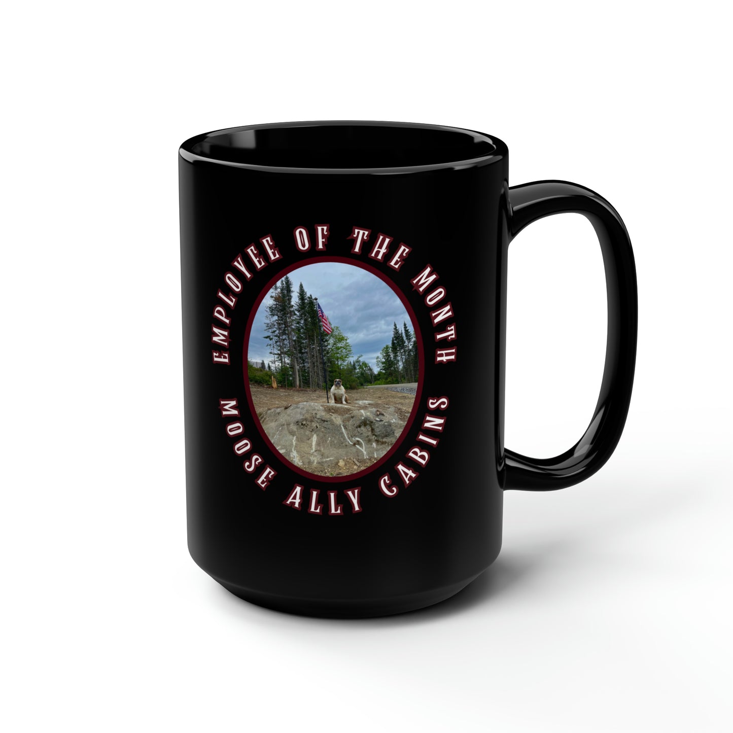 Employee of the Month Moose Alley Black Mug, 15oz