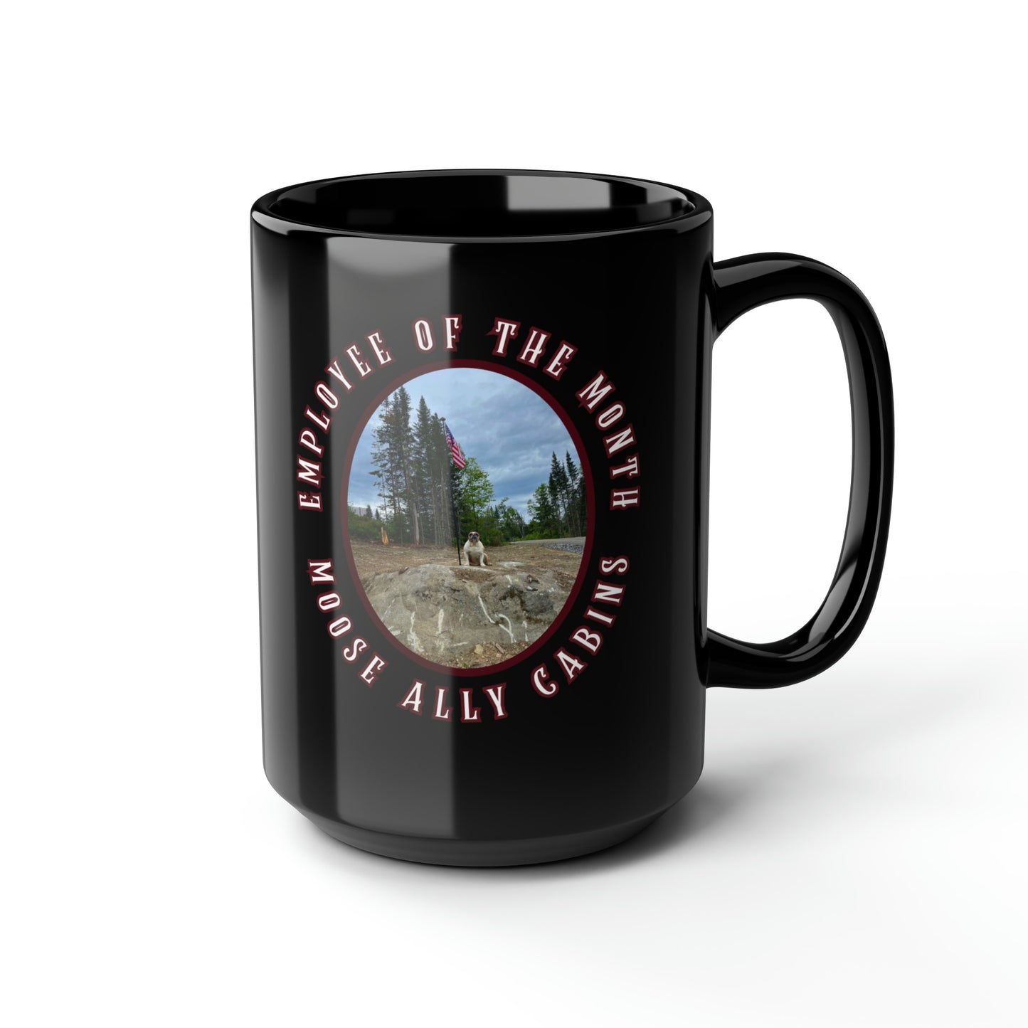 Employee of the Month Moose Alley Black Mug, 15oz