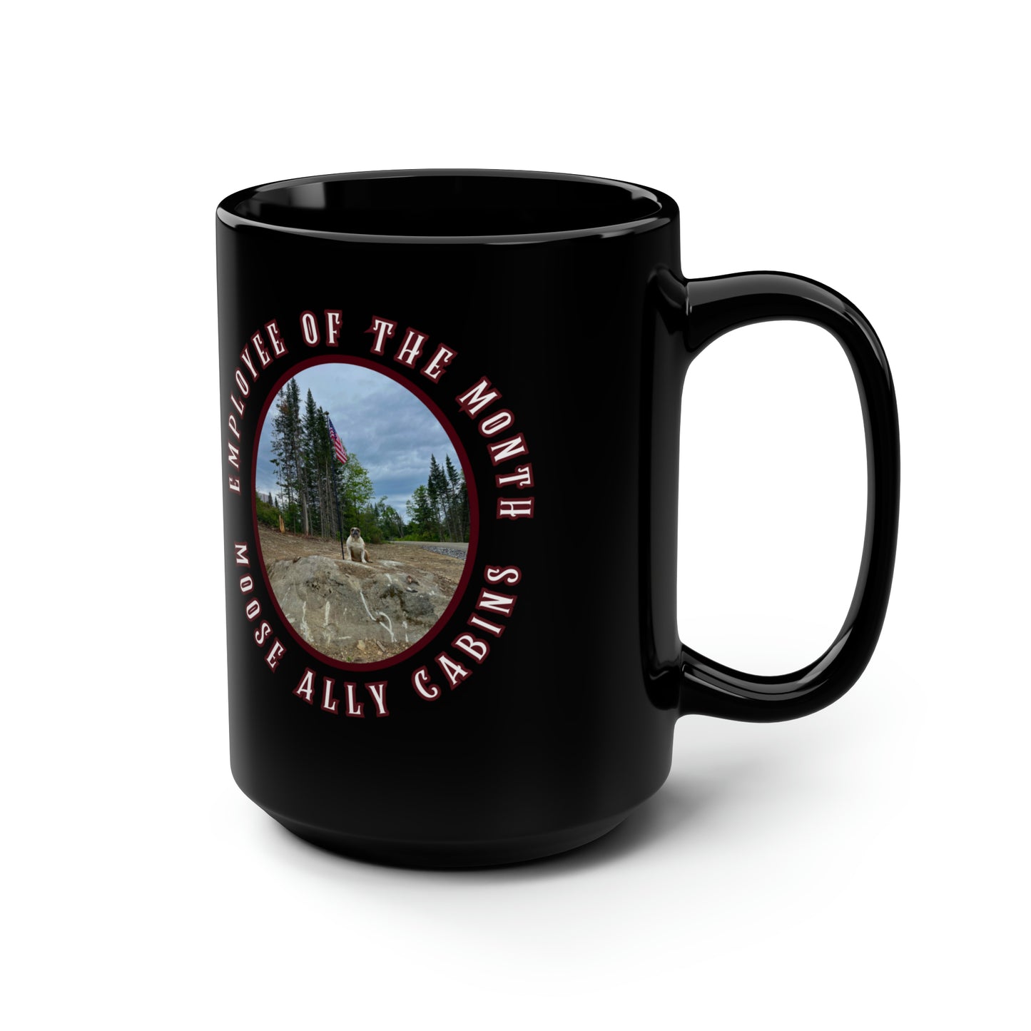 Employee of the Month Moose Alley Black Mug, 15oz