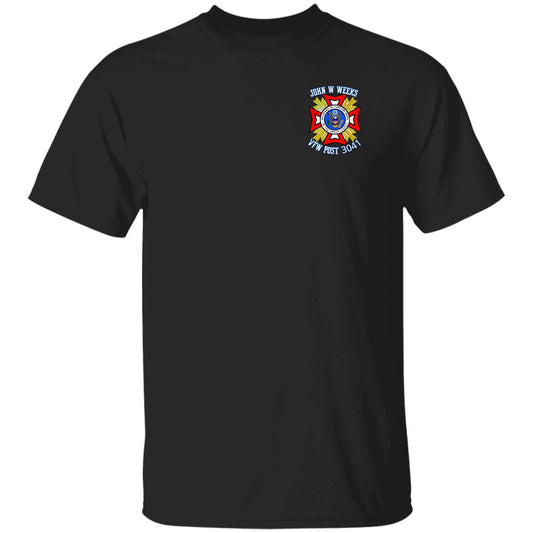 BLACK FRONT Post 3041 Front VFW OATH G500 5.3 oz. T-Shirt