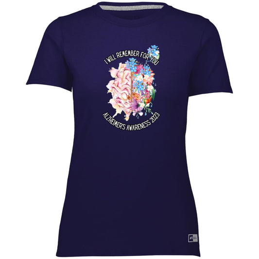 2 ALZ Awareness ALZ 64STTX Ladies’ Essential Dri-Power Tee