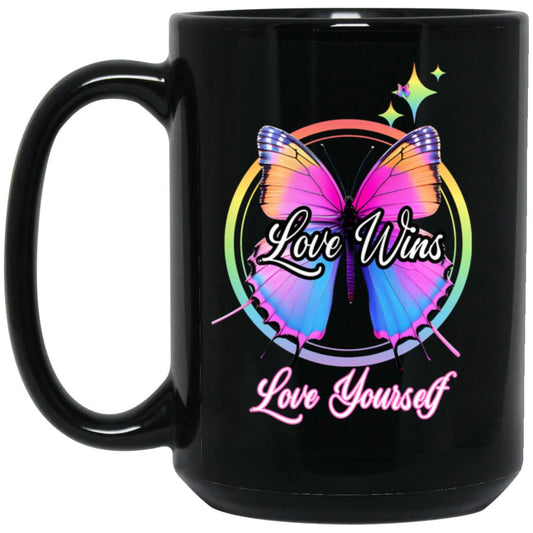 Love Yourself MUG BM15OZ 15 oz. Black Mug