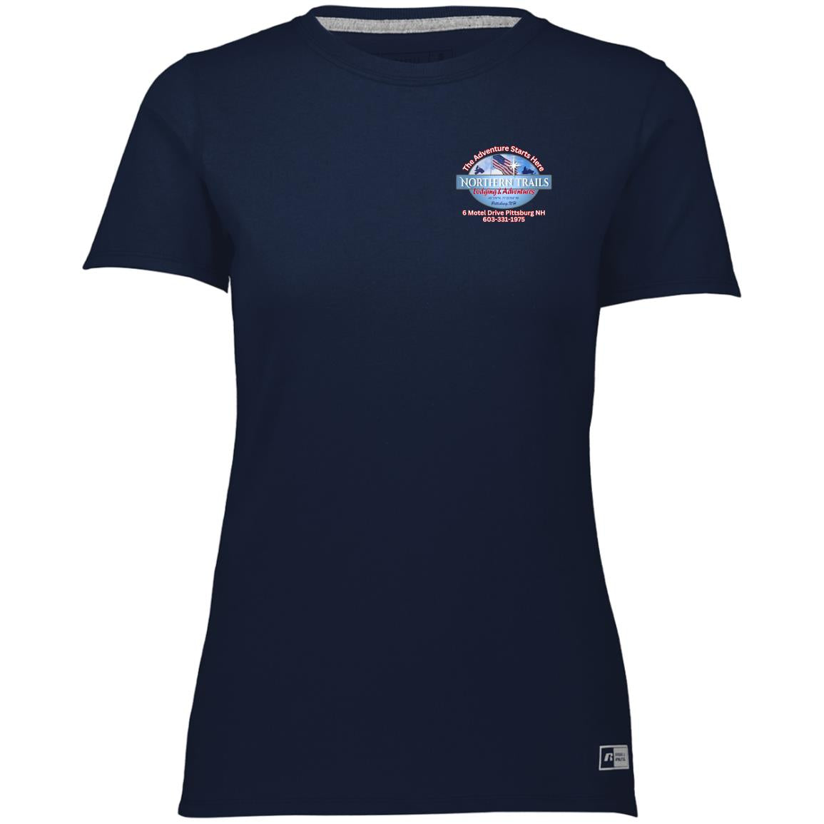 The Adventure Starts Here NTLA shirt NTLA 64STTX Ladies’ Essential Dri-Power Tee