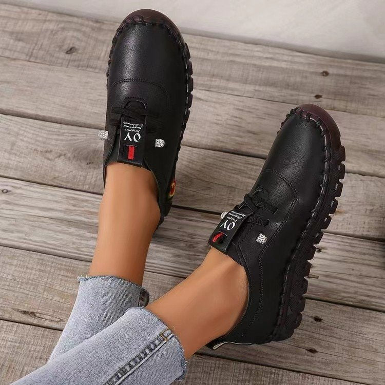 Women's Fall Collection 2023 Women Flat Shoes New Orthopedic Loafers Woman Moccasins Stitched Slip On Ballet Flats For Women Nurse Shoes Medical