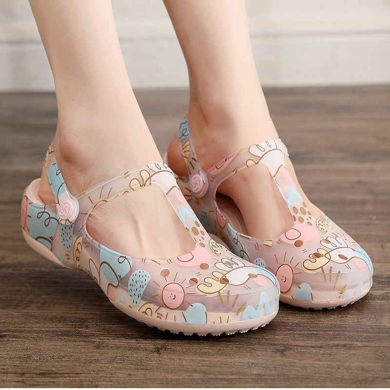 Women's Mules & amp; Clogs Summer Female Sandals 4cm Heel Non-slip Comfortable Light Beach Slippers Ladies Garden Shoes Hw36