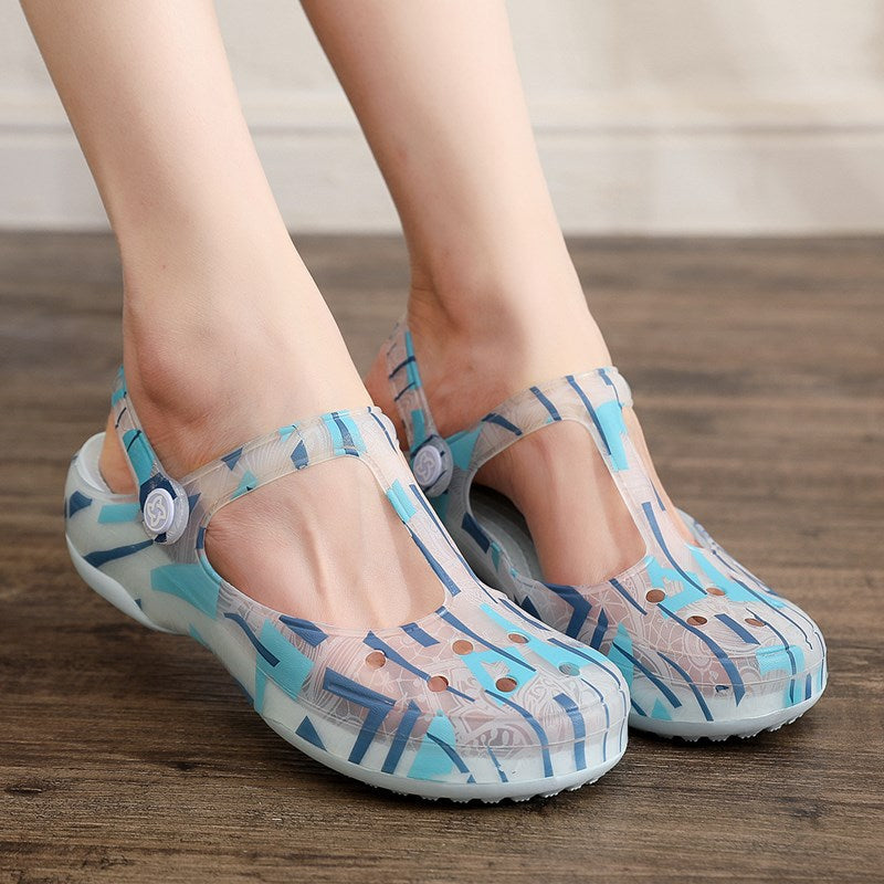 Women's Mules & amp; Clogs Summer Female Sandals 4cm Heel Non-slip Comfortable Light Beach Slippers Ladies Garden Shoes Hw36