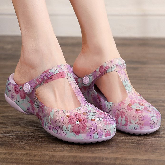 Women's Mules & amp; Clogs Summer Female Sandals 4cm Heel Non-slip Comfortable Light Beach Slippers Ladies Garden Shoes Hw36