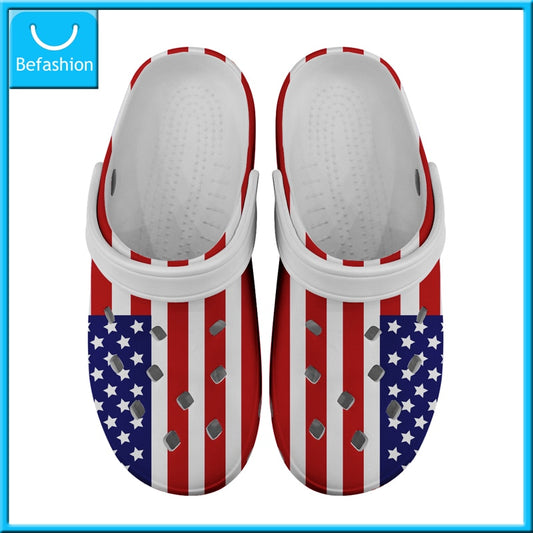 Dropshipping Print On Demand POD Custom Crocs Sandal USA United States Flag Custom Print Free Shipping