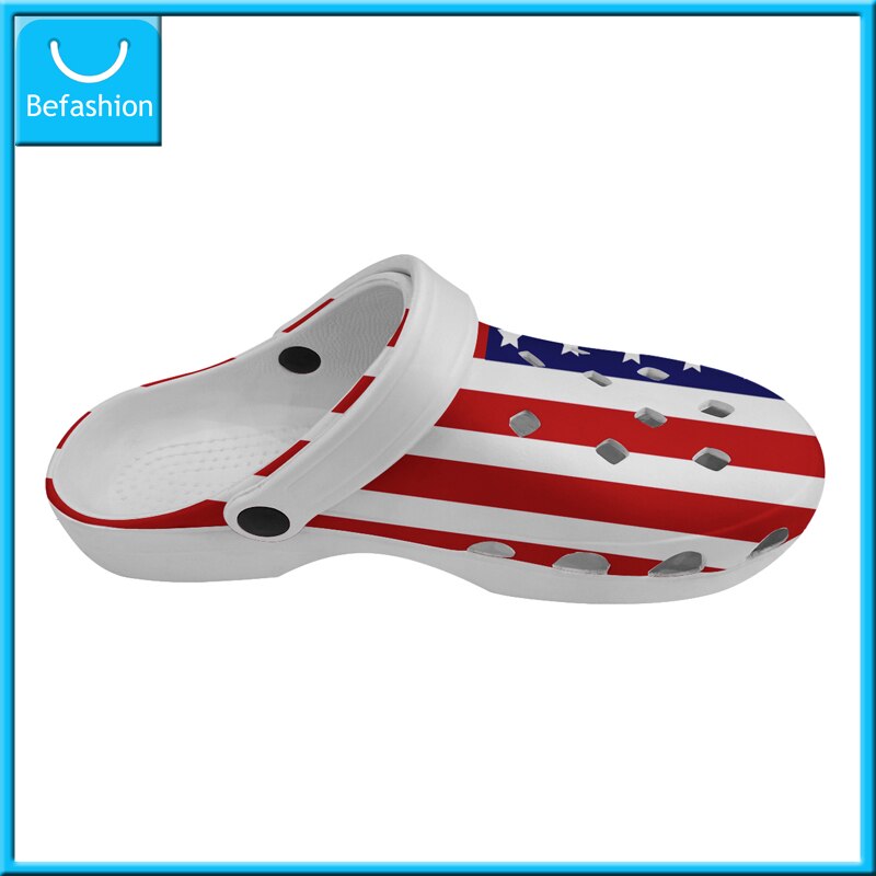 Dropshipping Print On Demand POD Custom Crocs Sandal USA United States Flag Custom Print Free Shipping