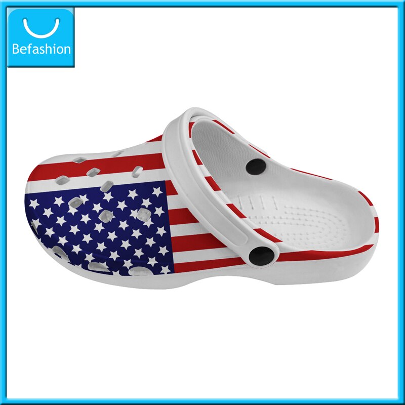 Dropshipping Print On Demand POD Custom Crocs Sandal USA United States Flag Custom Print Free Shipping