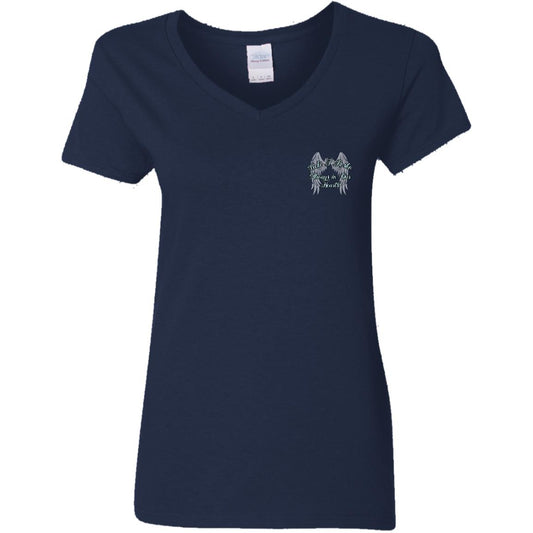 Vicki G500VL Ladies' 5.3 oz. V-Neck T-Shirt