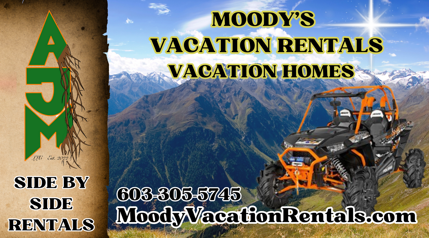 Moody Vacation Rental 32 SQ ' Banner 18mm Vinyl 2 sided