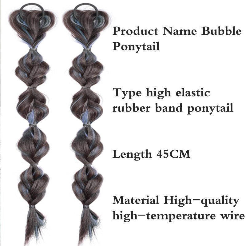 Hair Extensions  Synthetic Bubble Twist Ponytail High Elastic