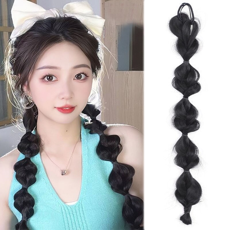 Hair Extensions  Synthetic Bubble Twist Ponytail High Elastic