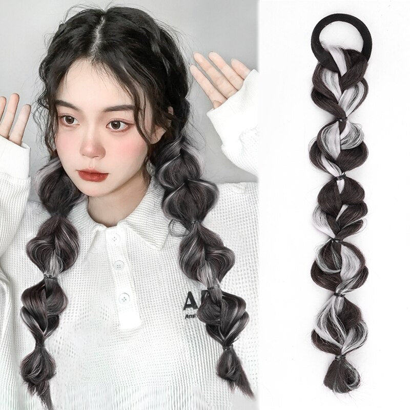 Hair Extensions  Synthetic Bubble Twist Ponytail High Elastic