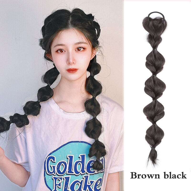 Hair Extensions  Synthetic Bubble Twist Ponytail High Elastic